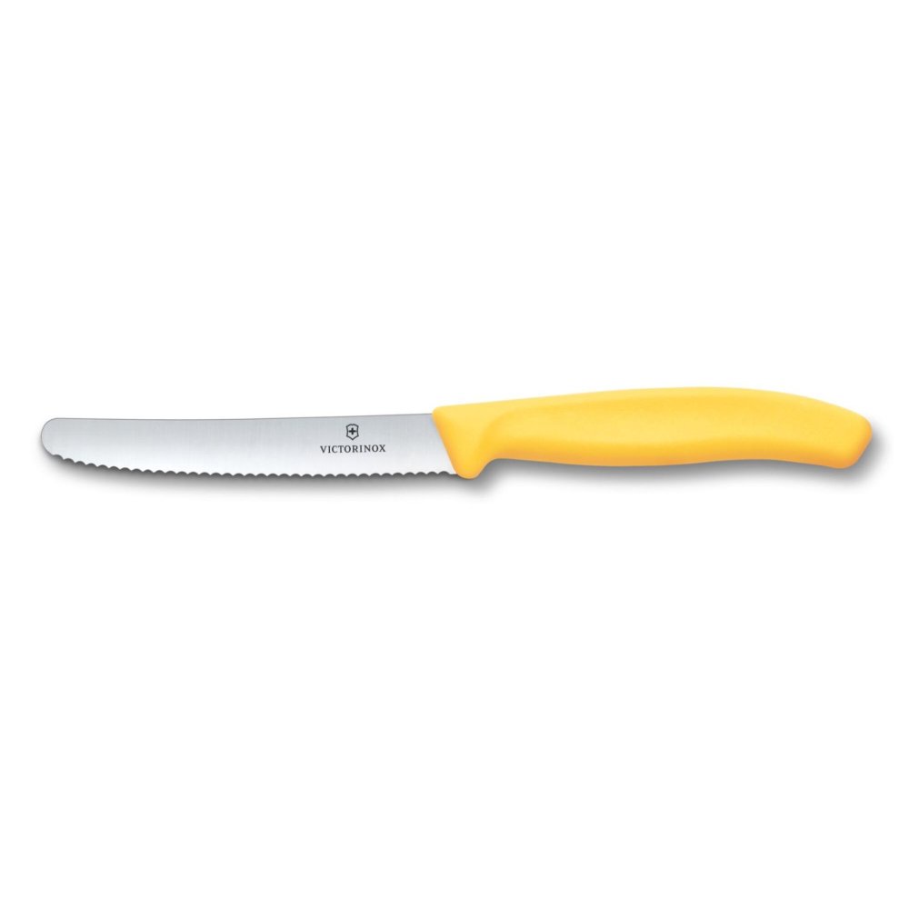 Levně Nůž na rajčata Victorinox Swiss Classic 6.7838.C1 11 cm Žlutý