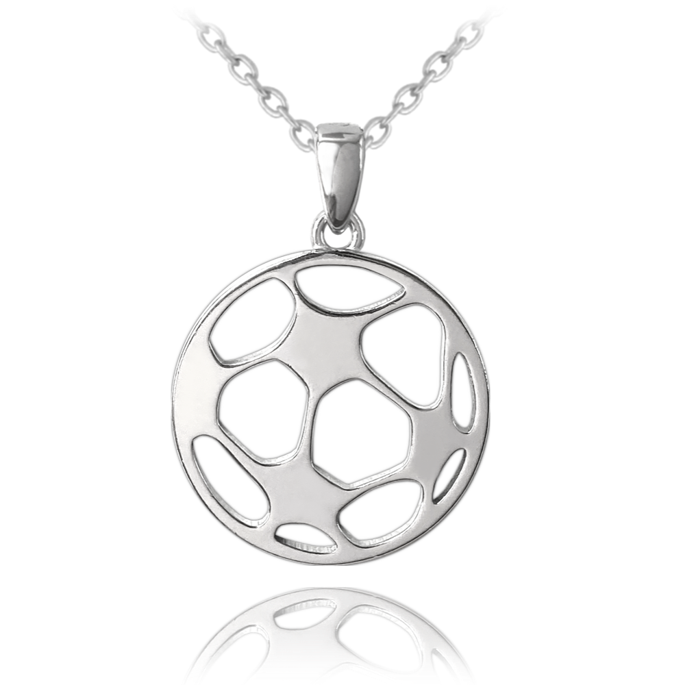 MINET Stříbrný náhrdelník FOTBALOVÝ MÍČ JMAN0334FN50