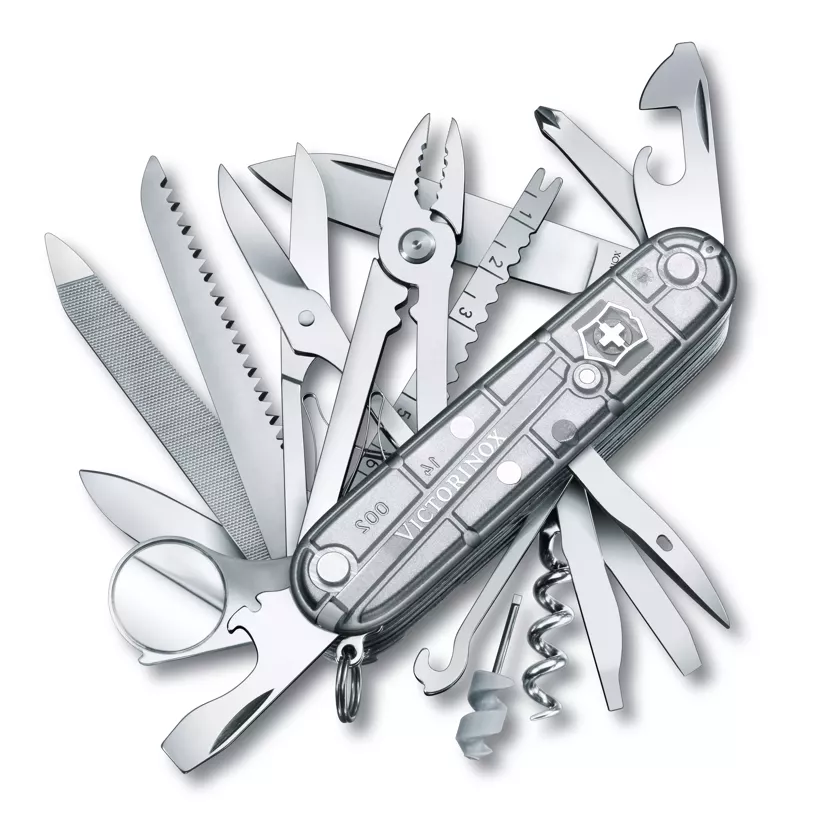 Levně Kapesní nůž Victorinox Swiss Champ 1.6794.T7 Stříbrný