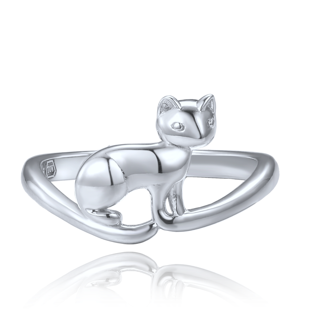 MINET Stříbrný prsten kočka vel. 50 JMAS0300SR50