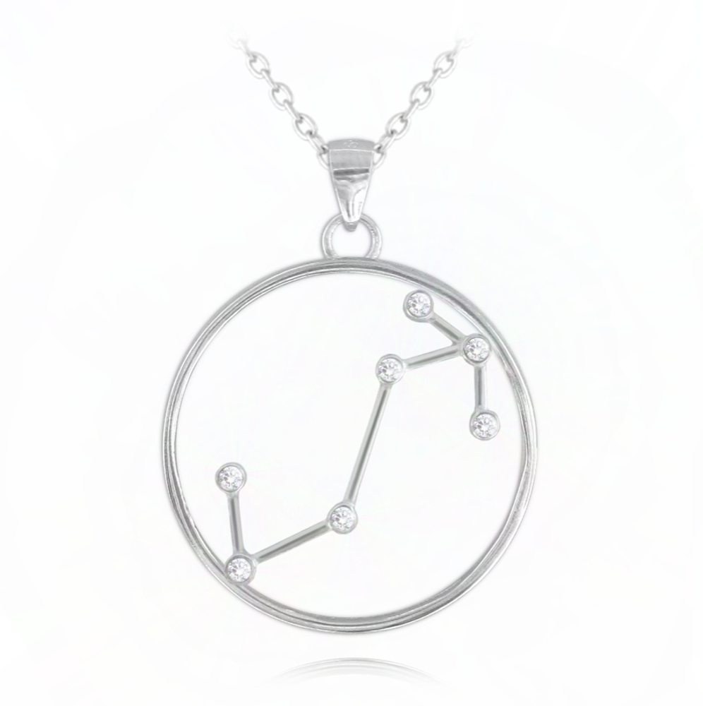 MINET Stříbrný náhrdelník Stars znamení ŠTÍR Czech Crystal JMAS9511SN45