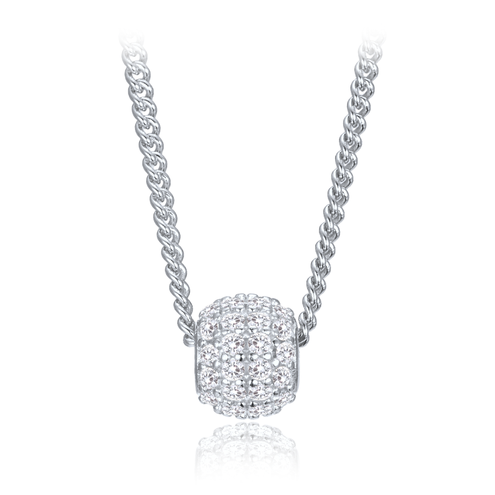 MINET Elegantní stříbrný náhrdelník se zirkonem JMAS0322SN45