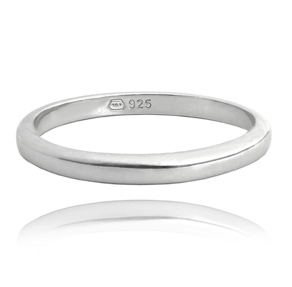 MINET Minimalistický snubní stříbrný prsten vel. 54 JMAN0328SR54