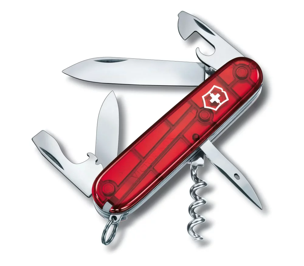 Levně Kapesní nůž Victorinox Spartan 1.3603.T Červený transparentní
