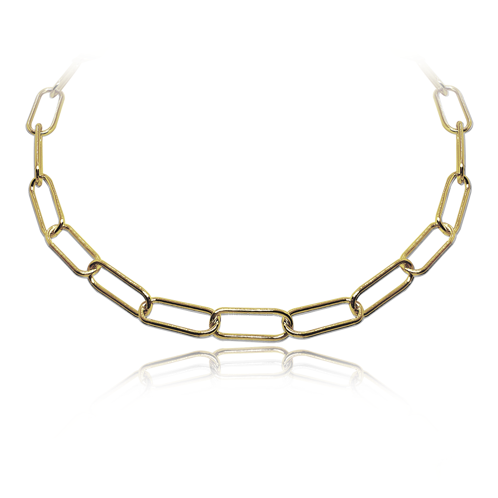 MINET Pozlacený stříbrný náhrdelník v italském stylu - Ag 925/1000 - 10,20g JMAS0177GN45