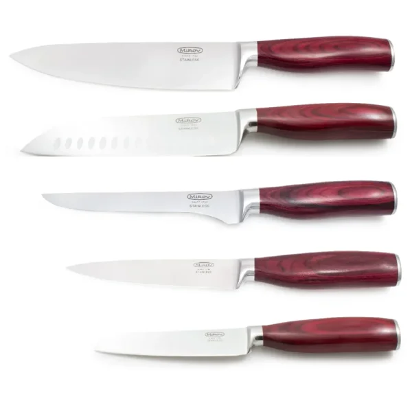 Mikov RUBY Kitchen Knife Set: 1×400-ND-20, 1×406-ND-11, 1×407-ND-11, 1×409-ND-8