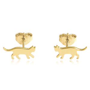 MINET Gold Cat Earrings, 585/1000 Au, 0.45 g JMG0390WGE00
