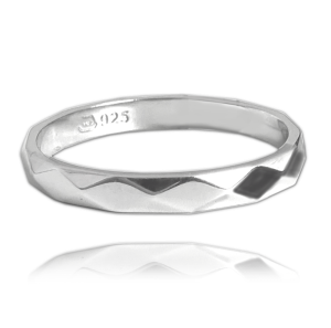 MINET+ Minimalist silver wedding ring size 56 JMAN0330SR56