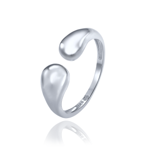 MINET Strieborný prsteň s dvoma kvapkami veľkosť 57 JMAN0568SR57