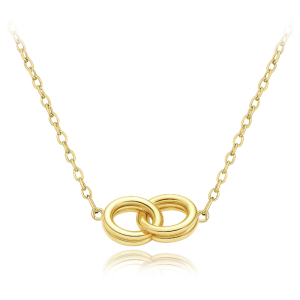 MINET Zlatý náhrdelník s prepojenými krúžkami Au 585/1000 1,90 g JMG0297WGN42