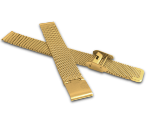 MINET MPSNG14 Zlatý kovový remienok MESH Band Gold - 14 mm