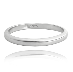 MINET Minimalistický snubní stříbrný prsten vel. 64 JMAN0328SR64