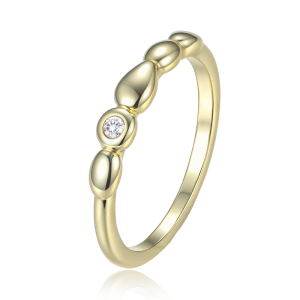 MINET Elegantný strieborný prsteň s bielym zirkónom, veľkosť 58 JMAS0311GR58