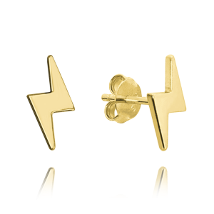 MINET Gold-Plated Silver Earrings, Small “BLESKY” JMAN0297GE00