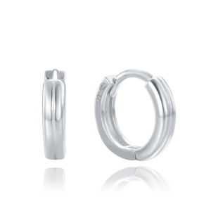 MINET Minimalist silver earrings double rings JMAN0552SE00