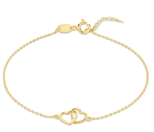 MINET Gold Bracelet with Hearts, 585/1000 Au, 1.00 g, JMG0244WGB17