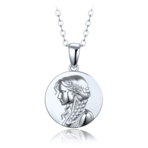MINET Silver Aquarius Zodiac Sign Necklace JMAS9602SN50