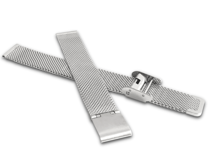 MINET MPSNS18 Silver Steel Strap MESH Band Silver - 18 mm