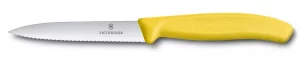 Nůž na zeleninu s vlnkovaným ostřím 10 cm Victorinox 6.7736.L8 Žlutý
