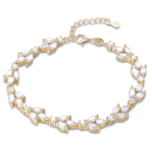 MINET Luxury gold-plated silver bracelet with cubic zirconia, 925/1000 silver, 11.40 g, JMAS0213GB17
