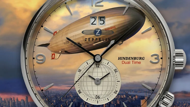 90 let od vzletu legendy: Připomeňte si majestátní vzducholoď Hindenburg s hodinkami Zeppelin background