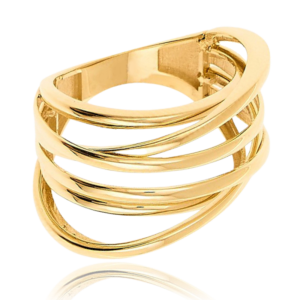 MINET Moderný zlatý prsteň Au 585/1000 veľkosť 55 - 4,30g JMG0142WGR55