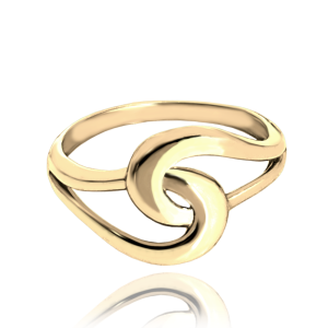 MINET Moderný zlatý prepletený prsteň Au 585/1000 veľkosť 59 - 2,00g JMG0218WGR59