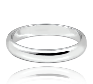 MINET Strieborný snubný prsteň 4 mm - veľkosť 64 JMAN0447SR64