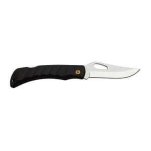 CROCODILE Folding Pocket Knife with Clip, Blade with Opening Hole 243-NH-1/B Black
