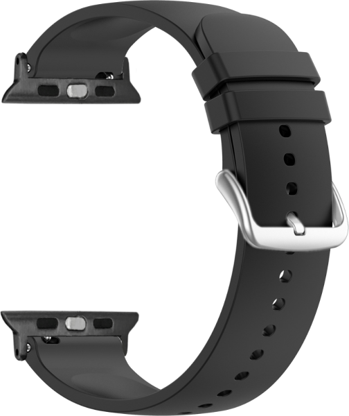 LAVVU LSXBBB2 Černý silikonový řemínek na hodinky pro APPLE WATCH 42-44 mm