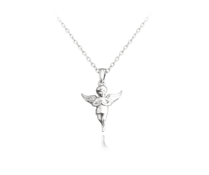 MINET Strieborný náhrdelník ANGEL JMAN0187SN45