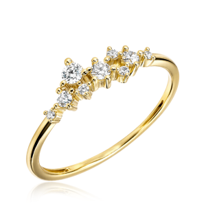 MINET Elegant gold ring with white zircon, 585/1000 gold, size 56 - 1.30 g JMG0416WGR56