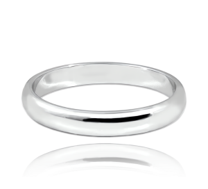 MINET+ Strieborný snubný prsteň 3,5 mm - veľkosť 52 JMAN0448SR52