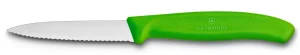 Nôž na zeleninu s vlnitou čepeľou 8 cm Victorinox 6.7636.L114 Green