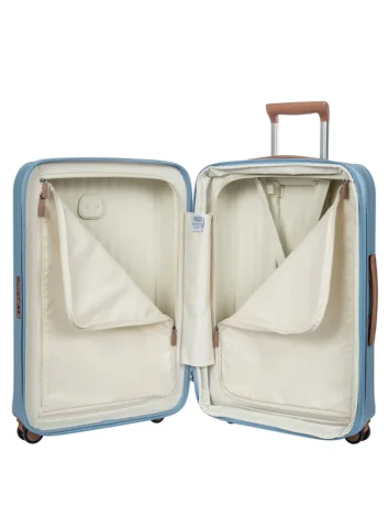 Bric’s BAH08452.022 Taormina Trolley Expandable Suitcase, 69 cm, Sky Blue