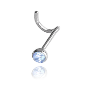 MINET Silver nose piercing with blue zircon JMAN0406AE00
