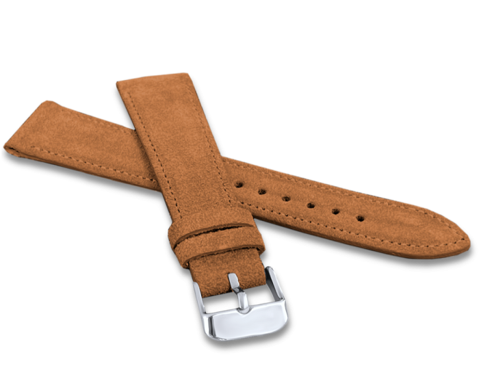 AVVU LSAEE14 Light brown stitched SUEDE strap made from luxurious Top Grain leather – 14 mm