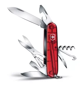 Vreckový nôž Victorinox Climber 1.3703.T2 Priehľadná červená