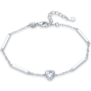 MINET Subtle silver heart bracelet JMAS0328SB16