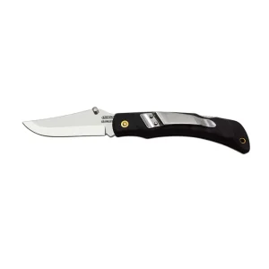 CROCODILE Folding Pocket Knife with Clip, Blade with Thumb Stud 243-NH-1/C Black