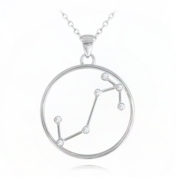MINET Stříbrný náhrdelník Stars znamení ŠTÍR Czech Crystal JMAS9511SN45