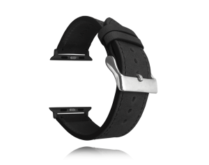 LAVVU Černý kožený řemínek Top Grain pro APPLE WATCH 38-40 mm LSXABX1