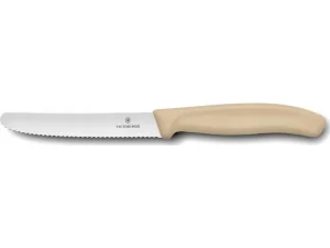 Nůž na rajčata Victorinox 6.7837.E7501 Swiss Classic 11 cm, Raw Sugar Beig