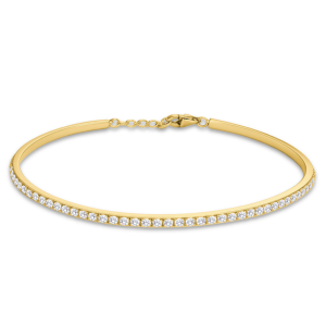 MINET Luxusný zlatý náramok s bielymi zirkónmi Au 585/1000 3,90 g JMG0326WGB17