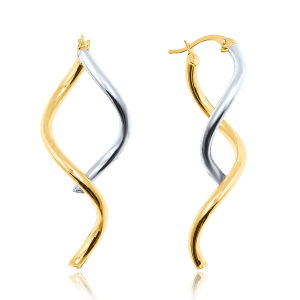 MINET Modern Gold Earrings, 585/1000, 2.85 g