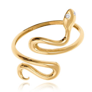 MINET Zlatý hadí prsteň Au 585/1000 veľkosť 54 - 1,55g JMG0206WGR54