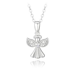 MINET Silver necklace ANGEL with cubic zirconia JMAN0463SN45