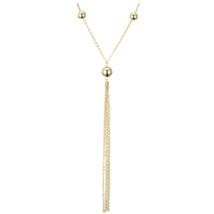 MINET Gold-plated silver necklace with chains and beads JMAS0315GN57