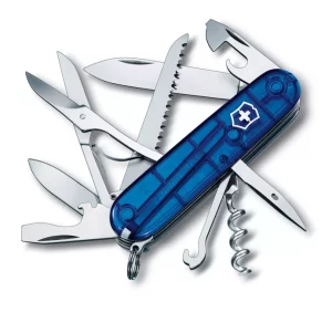 Vreckový nôž Victorinox Huntsman 1.3713.T2 Priehľadná Modrá