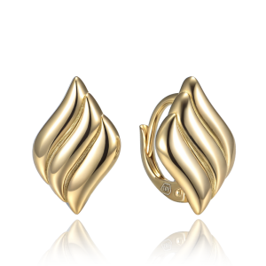 MINET Moderné pozlátené strieborné náušnice JMAN0669GE00